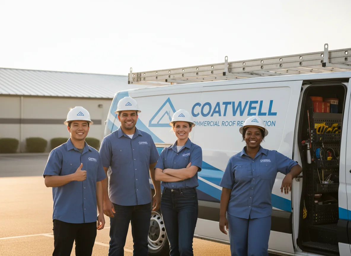 Commercial roof coating company in Alhambra, IL