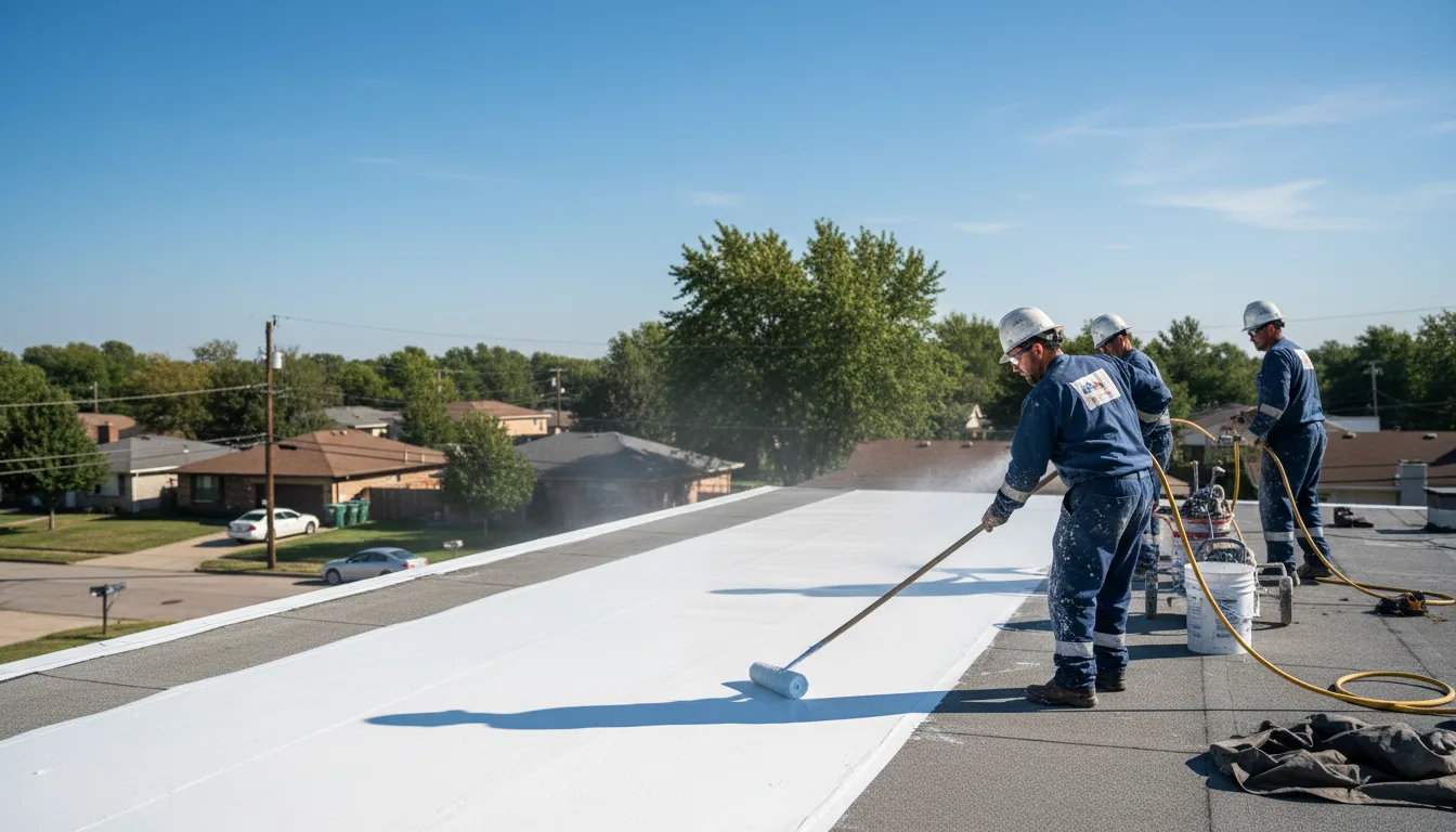 Commercial roof coating in Alhambra, IL near me